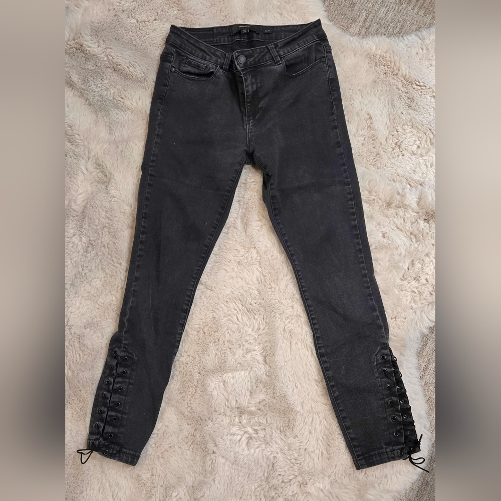 Vera Moda Lace-Up Skinny Jeans.